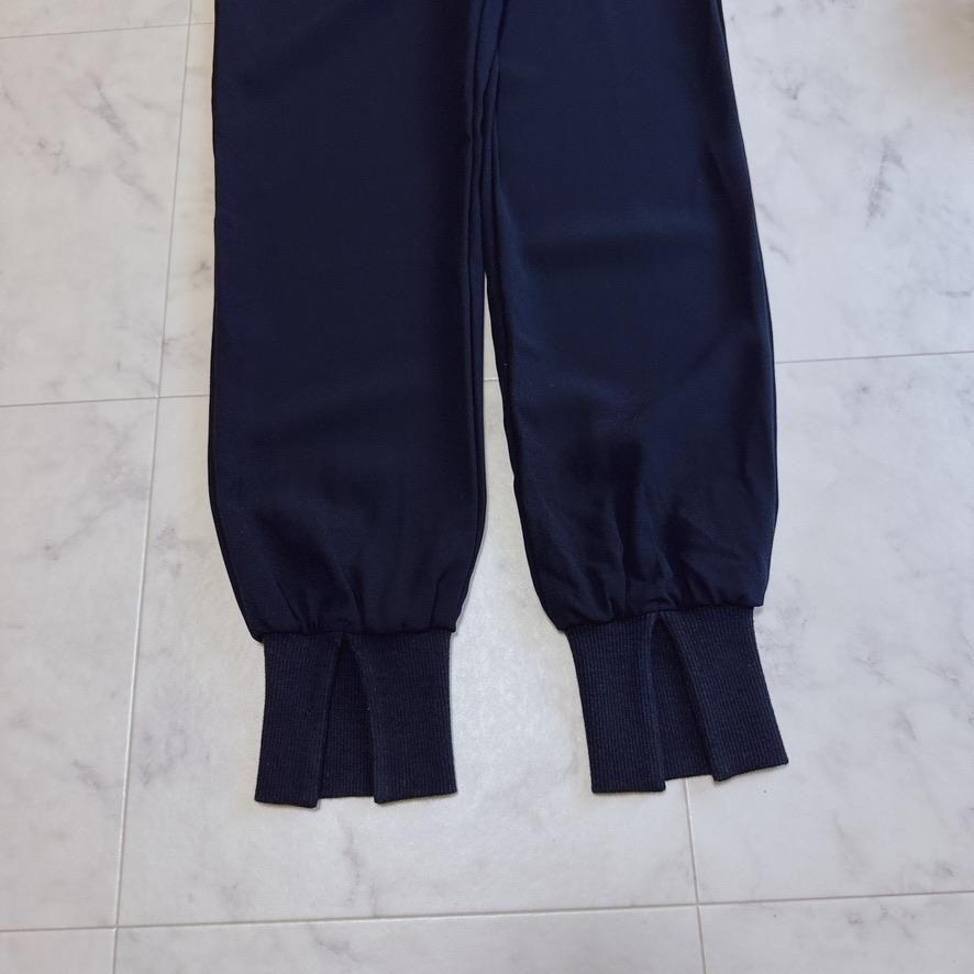 コル ピエロ ColPierrot リブパンツ スソリブパンツ ジョガーパンツ とろみスリットリブパンツ S ネイビー eclat premium エクラ 別注
