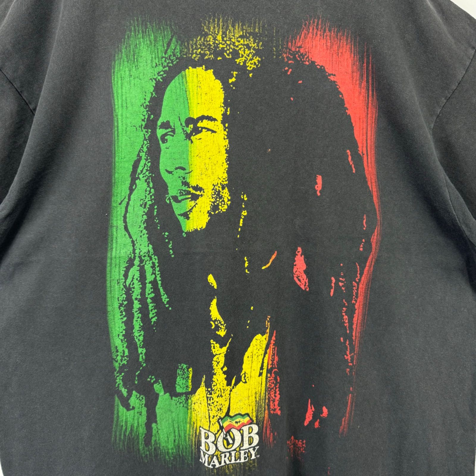 【レア】ボブマーリー　レゲエラスタカラー　Tシャツ◆古着ヴィンテージバンドロック 古着 00s- BOB MARLEY 「One Love」 ラスタ フォト ロック