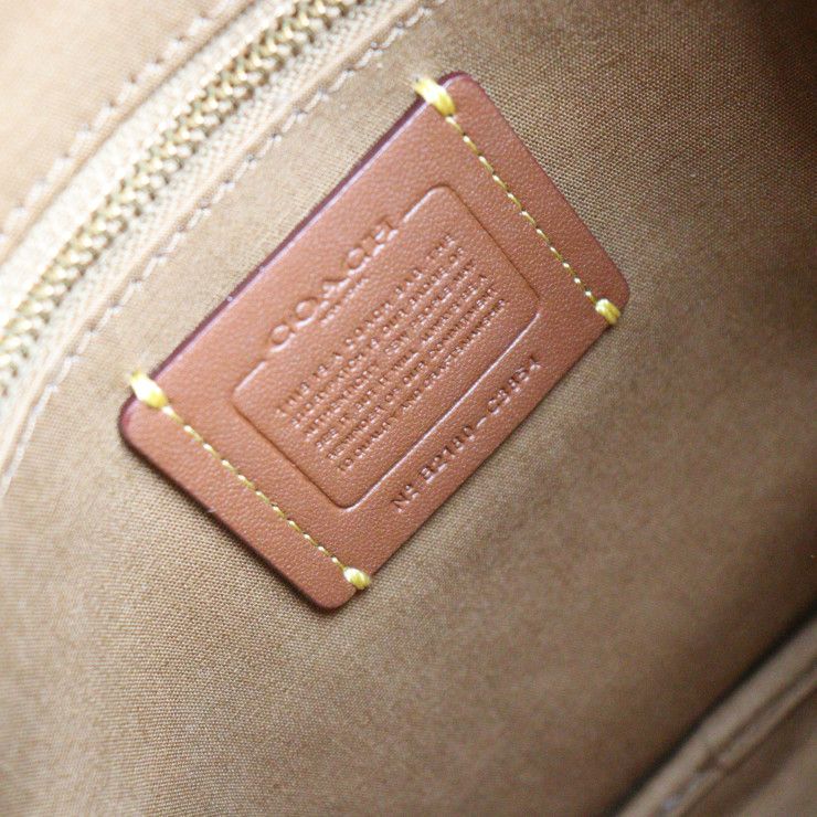 COACH コーチ ハンドバッグ C3854 キャンバス レザー チョーク マルチ