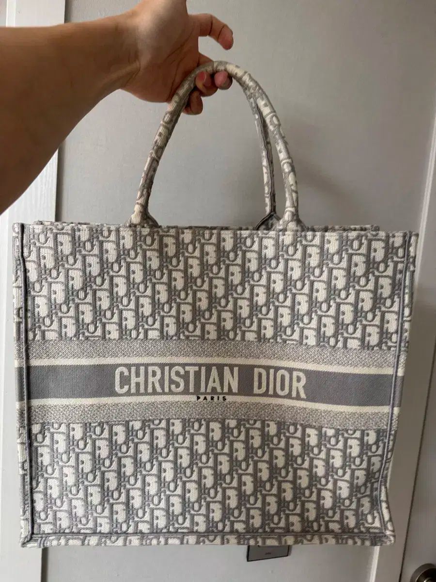 Dior ディオール オブリーク ブックトートバッグ ラージ グレー