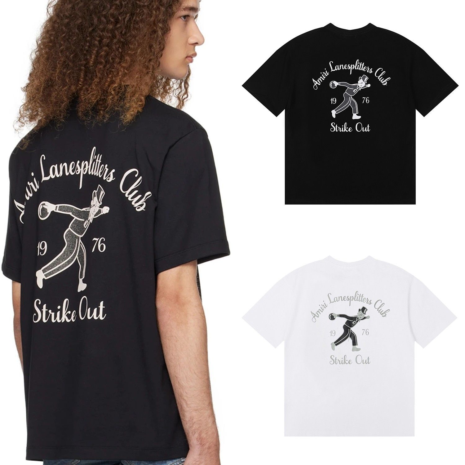 Amiri ピュアコットンカジュアル半袖Tシャツ