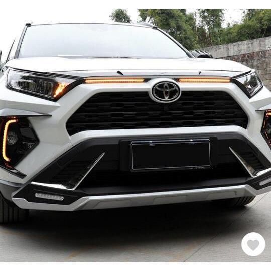 新型rav4 50系 ニュー RAV4 カスタム パーツ アクセサリー rav4 ボンネットガーニッシュ フロントガーニッシュ FV045 - メルカリ