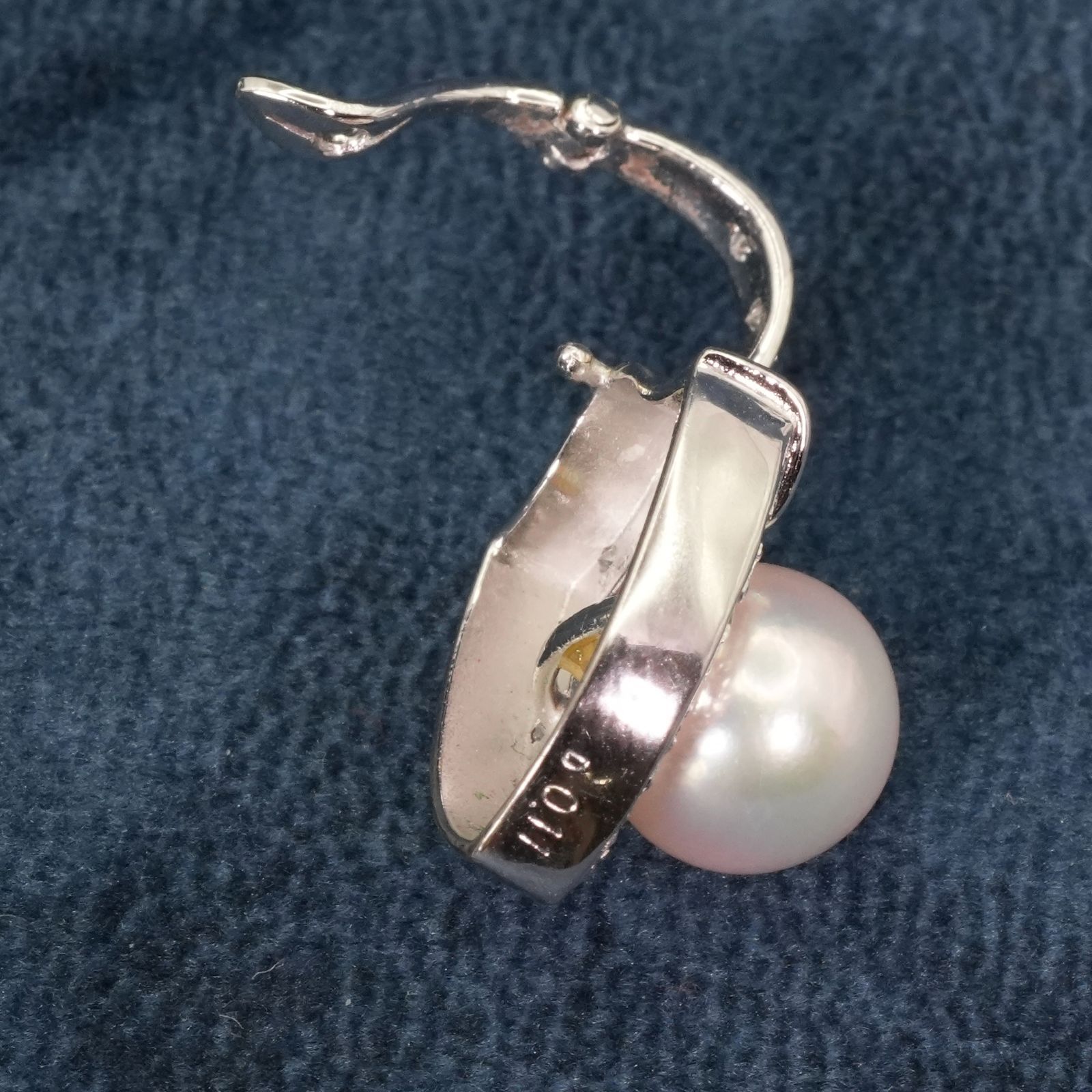 K14WG パール×ダイヤモンド ペンダントトップ 0.11ct/25-749S