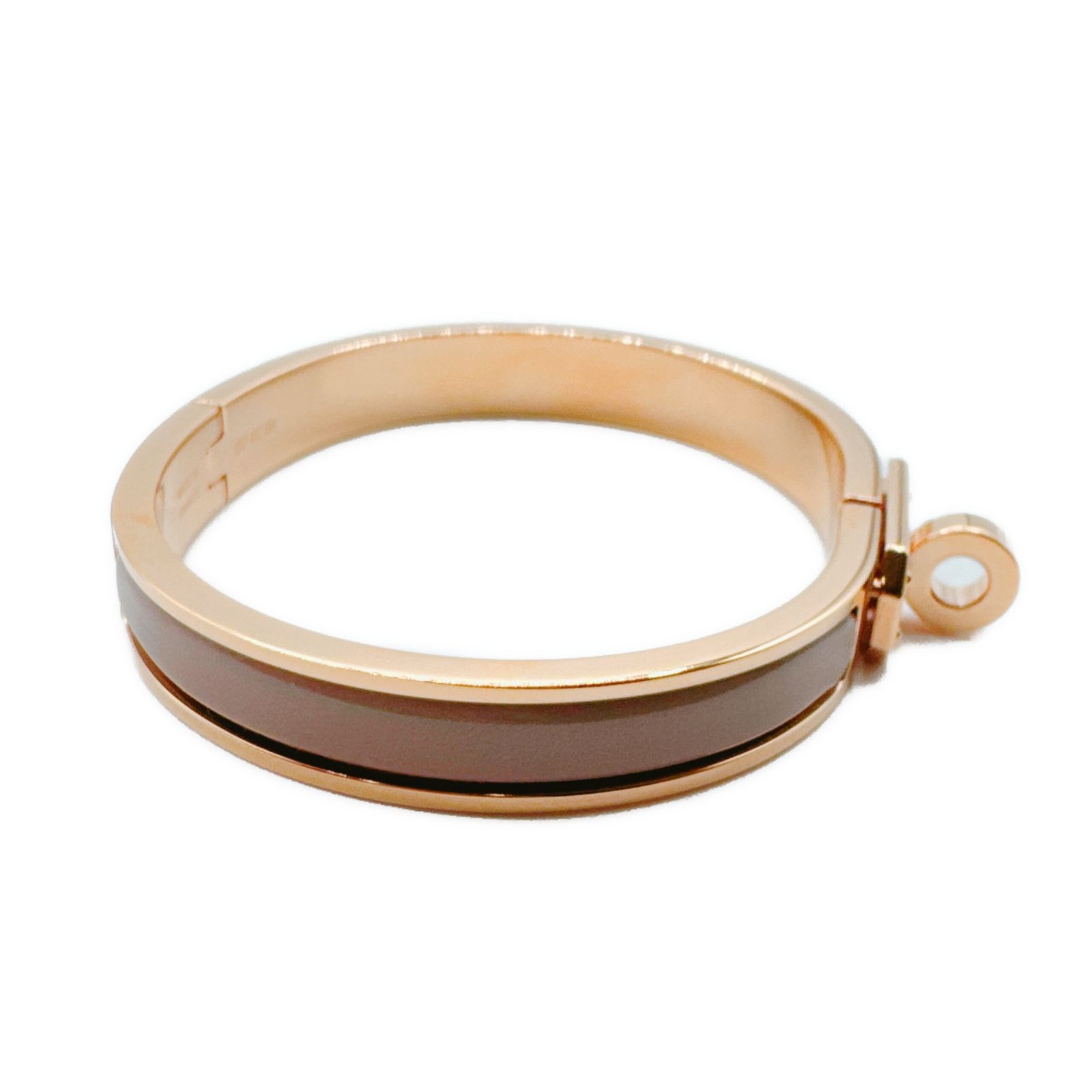 エルメス バングル マロングラッセ ピンクゴールド金具 新品 HERMES エルメス ミニクリックケリー PM マロングラッセ PG金具