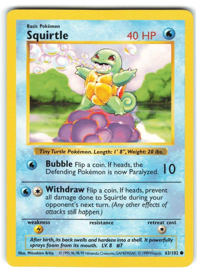 ポケモンカード　ゼニガメ　英語版 ポケモンカード ゼニガメ 英語版 旧裏 squirtle 63/102 - メルカリ