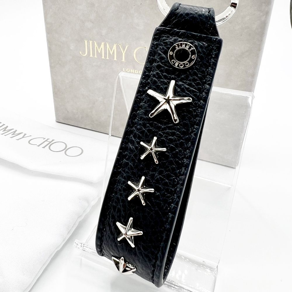 美品 箱付き JIMMY CHOO レザーキーチャーム