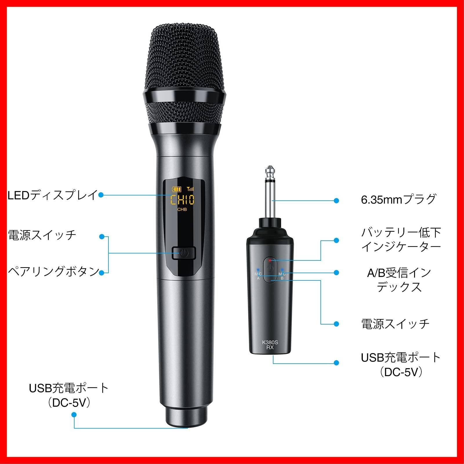 6.35mmレシーバ付き マイクロフォン