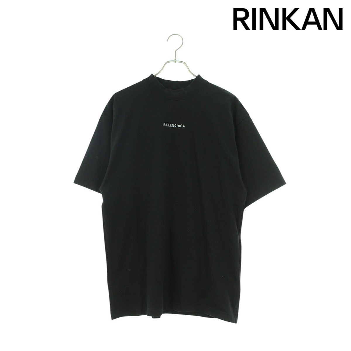バレンシアガ  764235 TPVK1 ミディアムフィットロゴ刺繍Tシャツ メンズ XS