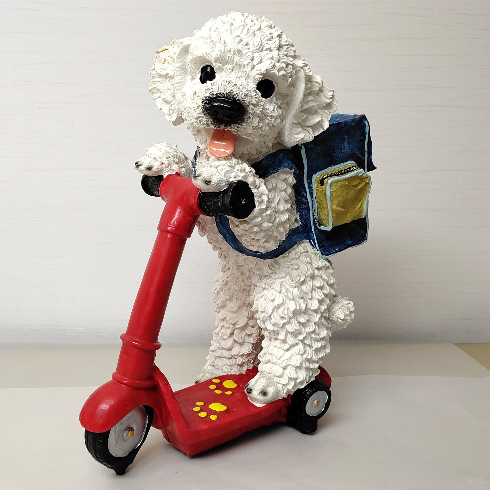 レトロ製犬ドックプランター フラワースタンド・プランター・トイプードル・犬・置物・No