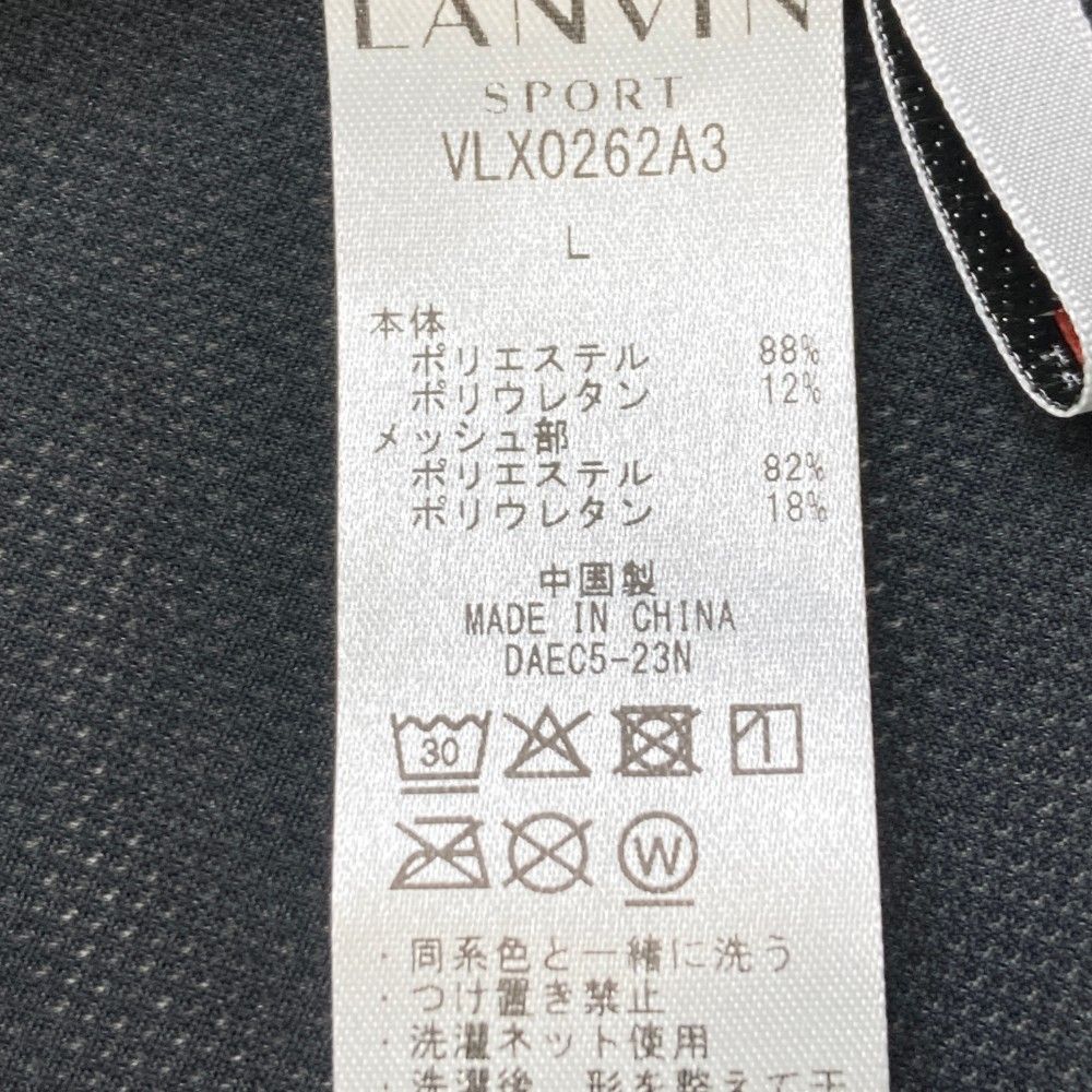 サイズ：L LANVIN SPORT ランバン スポール VLX0262A3 2024年モデル メッシュ切替 レギンスパンツ  ブラック系 [240101454593] ゴルフウェア レディース ストスト サイズ：L LANVIN SPORT ランバン スポール VLX0262A3 2024年