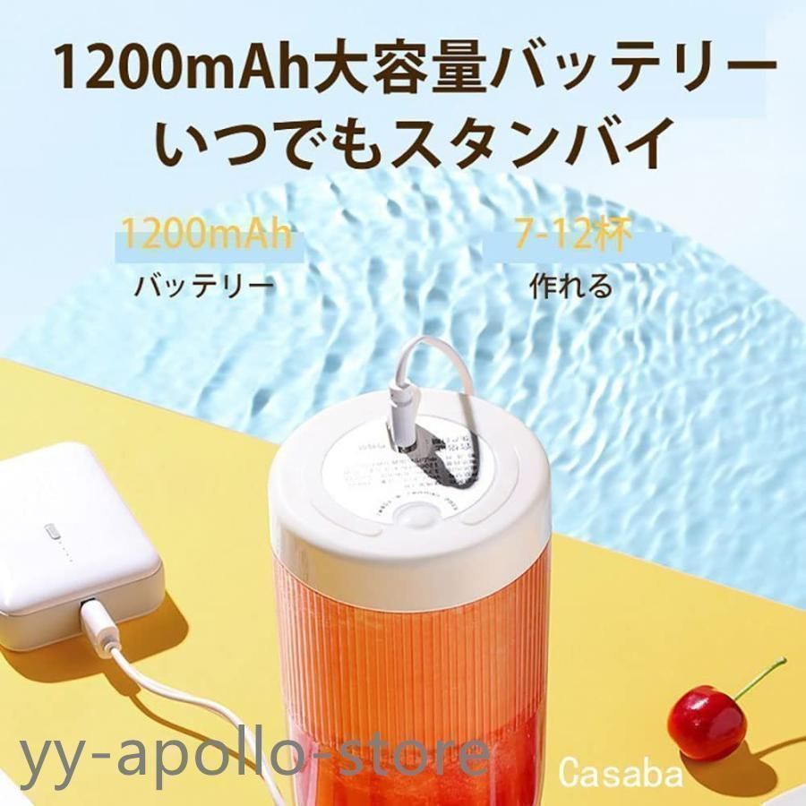 2025新登場 カップ式プロセッサー 小型 ミキサー 携帯式ジューサー 350mlミニ電動ポータブルブレンダージューサーカップ USB充電式 WWW_KANDAIZUMI_COM