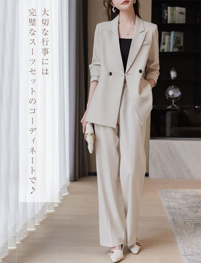 美品/日本製☆ LANVIN/ランバン☆カシミヤウール/秋冬パンツスーツ  