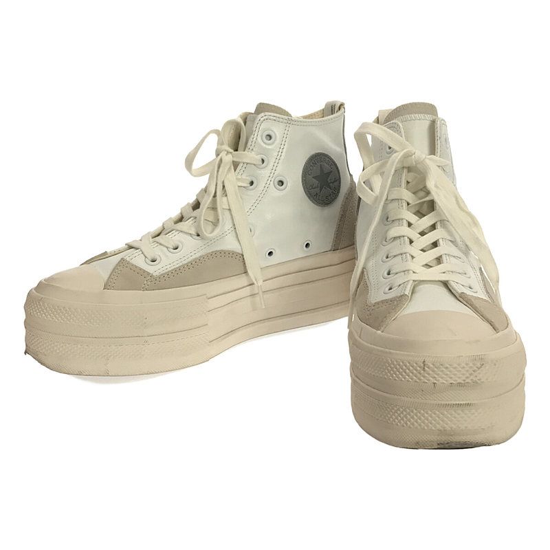 【美品】  Rokh / ロック | × CONVERSE ADDICT CHUCK TAYLOR LEATHER PLTS ROKH HI / コンバース アディクト チャックテイラー レザースニーカー | 27.5 | ホワイト | メンズ 美品】 Rokh / ロック | × CONVERSE ADDICT CHUCK TAYLOR LEATHER PLTS