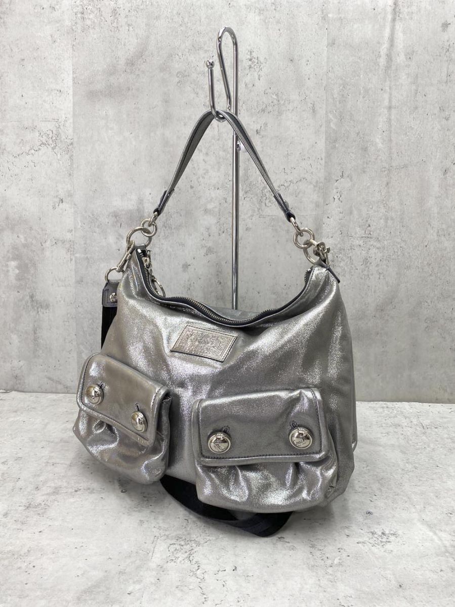 最終値下げ‼️coach コーチ　シルバー　2way バック　y2k 平成ギャル COACH コーチ 2WAY ショルダー バッグ シルバー