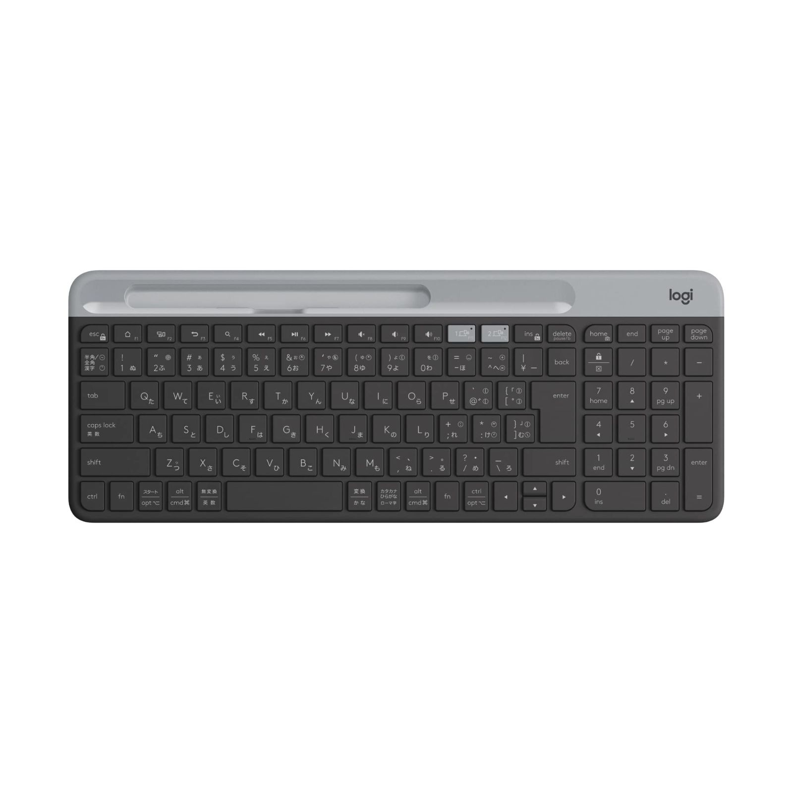 薄型 Unifying テンキー 小型 無線 超薄型 Windows Mac グラファイト iPad K580GR iOS ワイヤレスキーボード Android Chrome Bluetooth Surface 静音 K580 Logicool(ロジクール)
