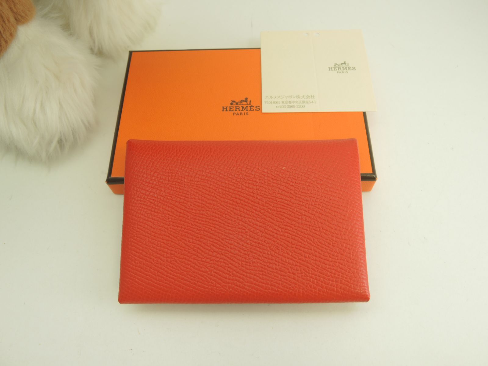 【新品未使用】エルメス　ガルヴィデュオ　コンパクト　エトゥープ　入手困難品 エルメス カルヴィデュオ エプソン 朱 コンパクトウォレット