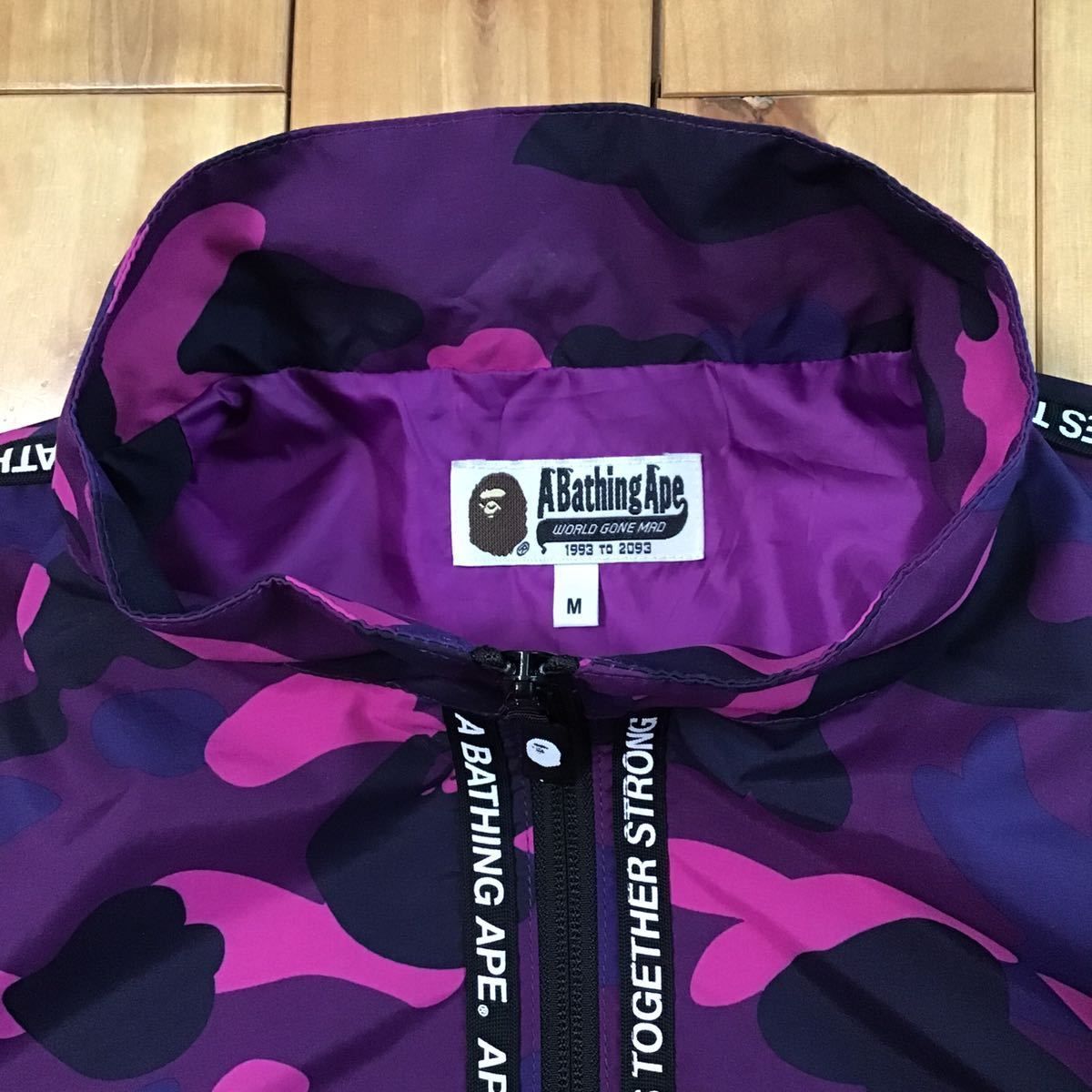 Purple camo ナイロン ジャケット Mサイズ a bathing ape BAPE zip