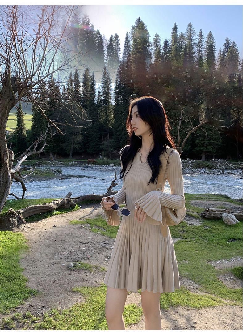 大人 ミニニットワンピース