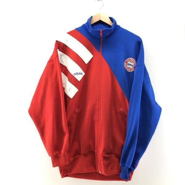 90/S adidas トラックジャケット　FCバイエルン・ミュンヘン レッド 中古】adidas 90s FCバイエルン・ミュンヘン トラックジャケット