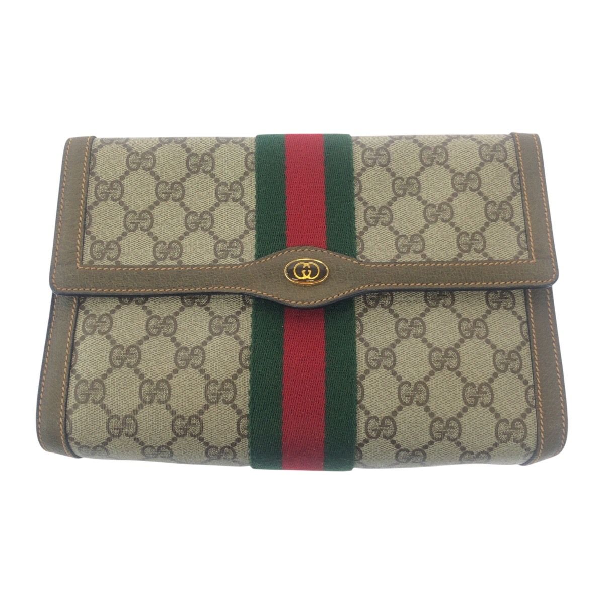 GUCCI グッチ ヴィンテージ オールドグッチ シェリーライン ベージュ