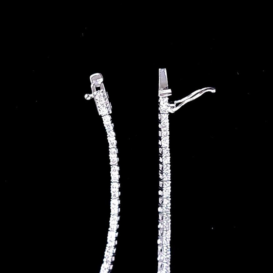 無色高品質！1ct ダイヤモンド K18 WG テニスブレスレット 鑑別