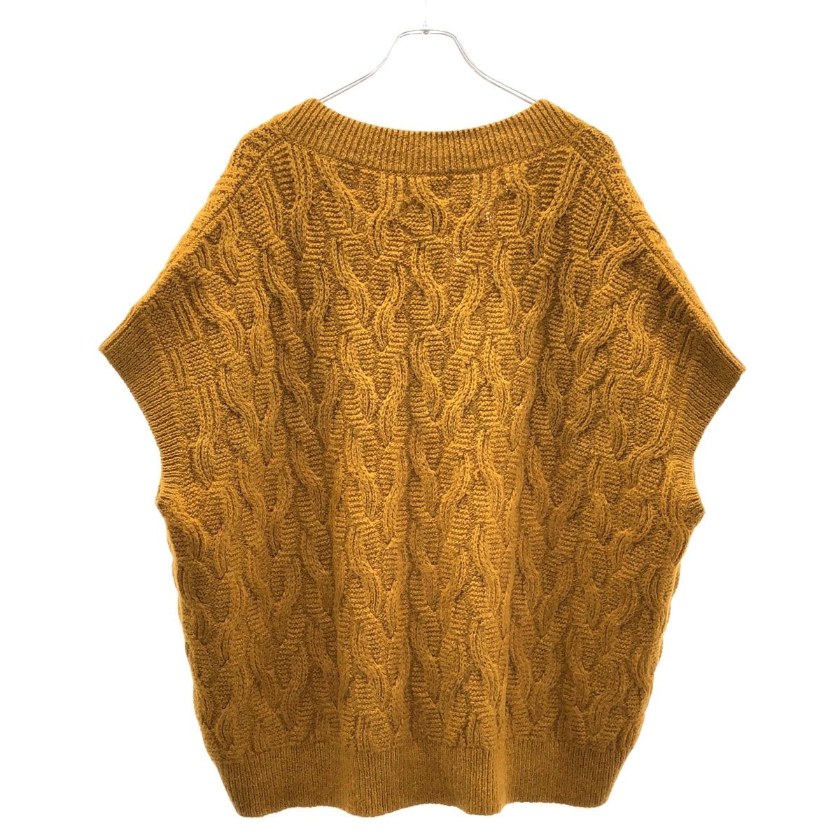 FABIANA FILIPPI ファビアナフィリッピ アルパカケーブルニットベスト イエロー系 S