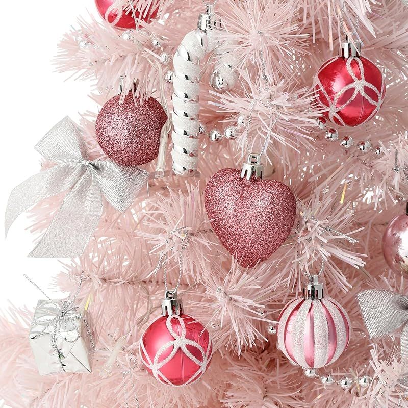 Francfranc ピンク クリスマスツリー LEDライト付き　150cm クリスマスツリー スターターセット 150cm ピンク（インテリア