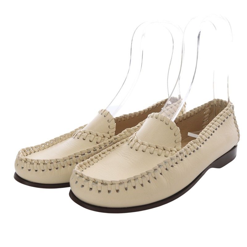 へリュー SASTRE SUPPLE SHINY ローファー 36 アイボリー