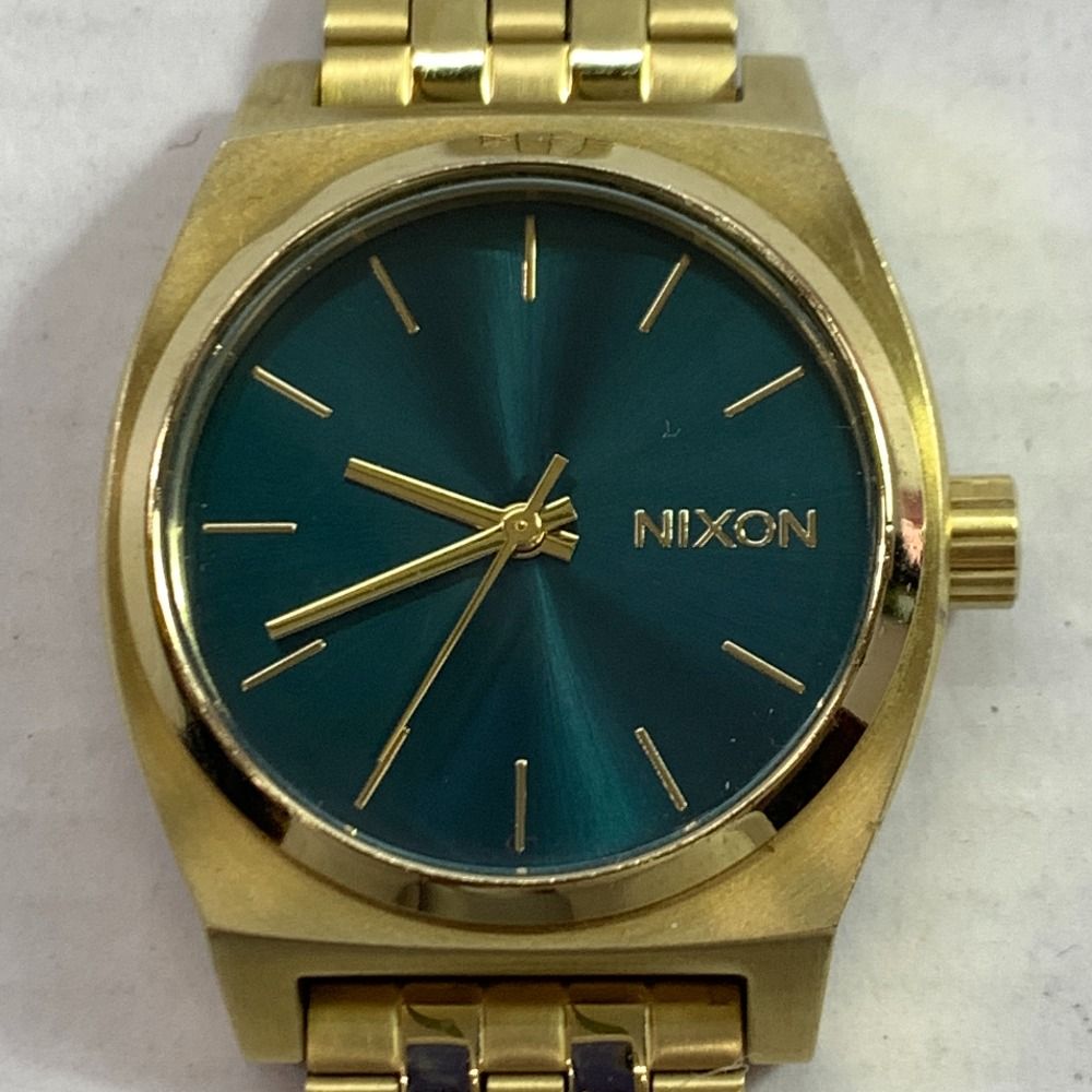 NIXON 【THE TIME TELLER】 グリーン文字盤×ゴールド Time Teller Watch | Gold / Green Sunray | Unisex Stainless