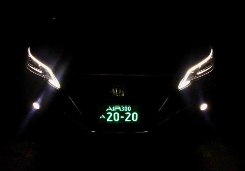 AIR 国交省認定 車検対応 LED 字光式 ナンバープレート 中板専用品