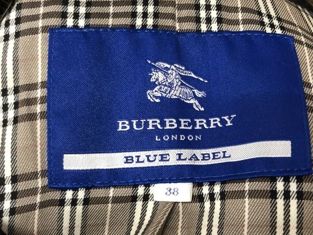 BURBERRY BLUE LABEL バーバリーブルーレーベル トレンチコート ミドル丈 ブラック 38 111415895 GULLKHAN_COM