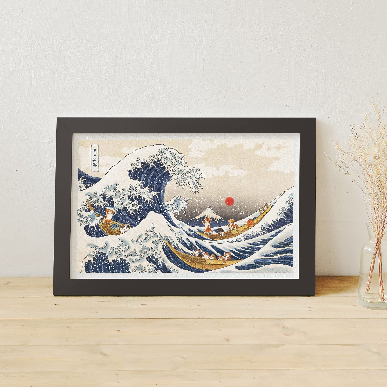 プラ製ジグソーパズル Nyangsongi＿神ニャン川沖浪裏