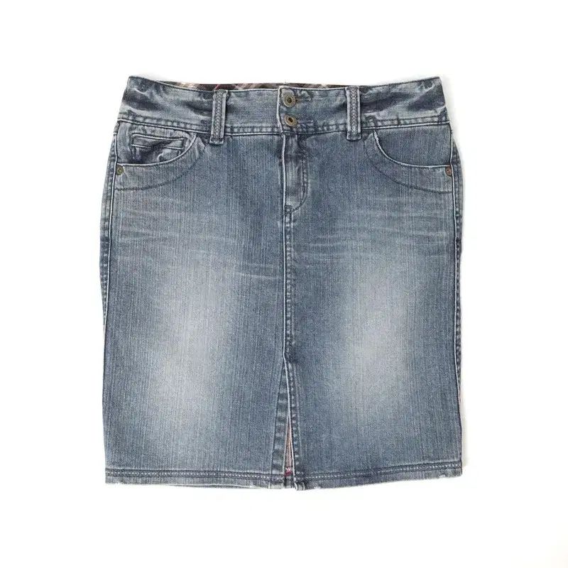 BURBERRY バーバリー ブルーレーベル ピンク ロゴ ミディ スカート