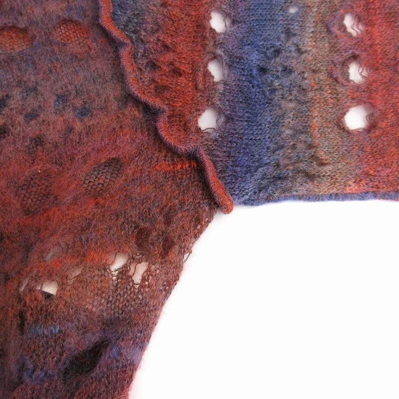 PERVERZE カーディガン モヘア マルチストライプ PERVERZE stripe mohair wide cardigan