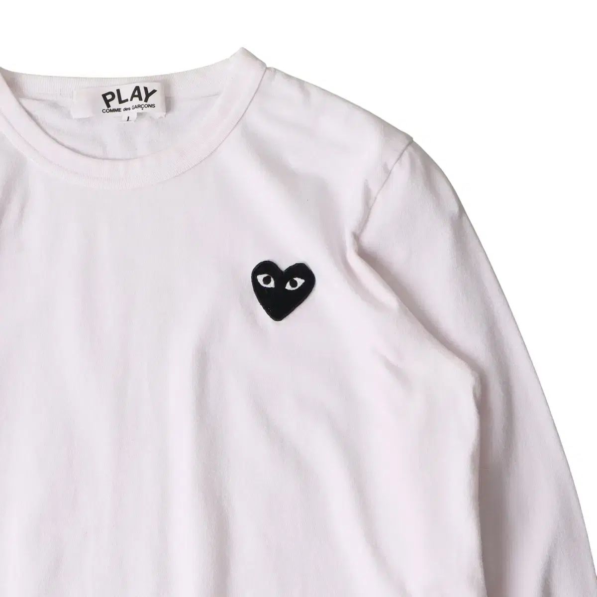 正規品★COMME des GARCONS★ハートワッペン 長袖Tシャツ 関税込 COMME des GARCONS(コム・デ・ギャルソン) ハート ワッペン 長袖