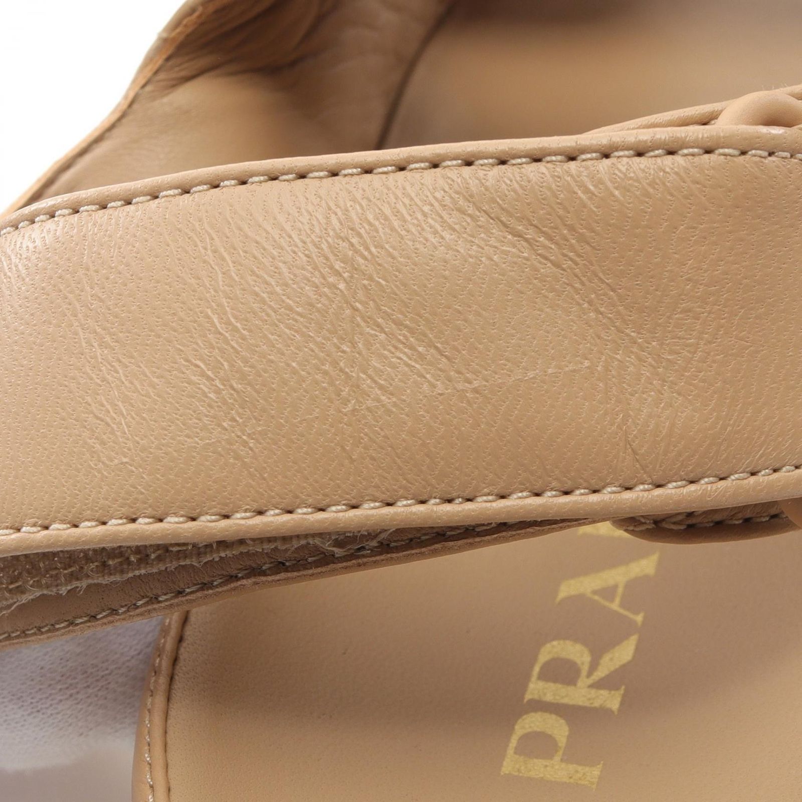 プラダ PRADA サンダル パデッド ナッパレザー 1X721M サンドベージュ