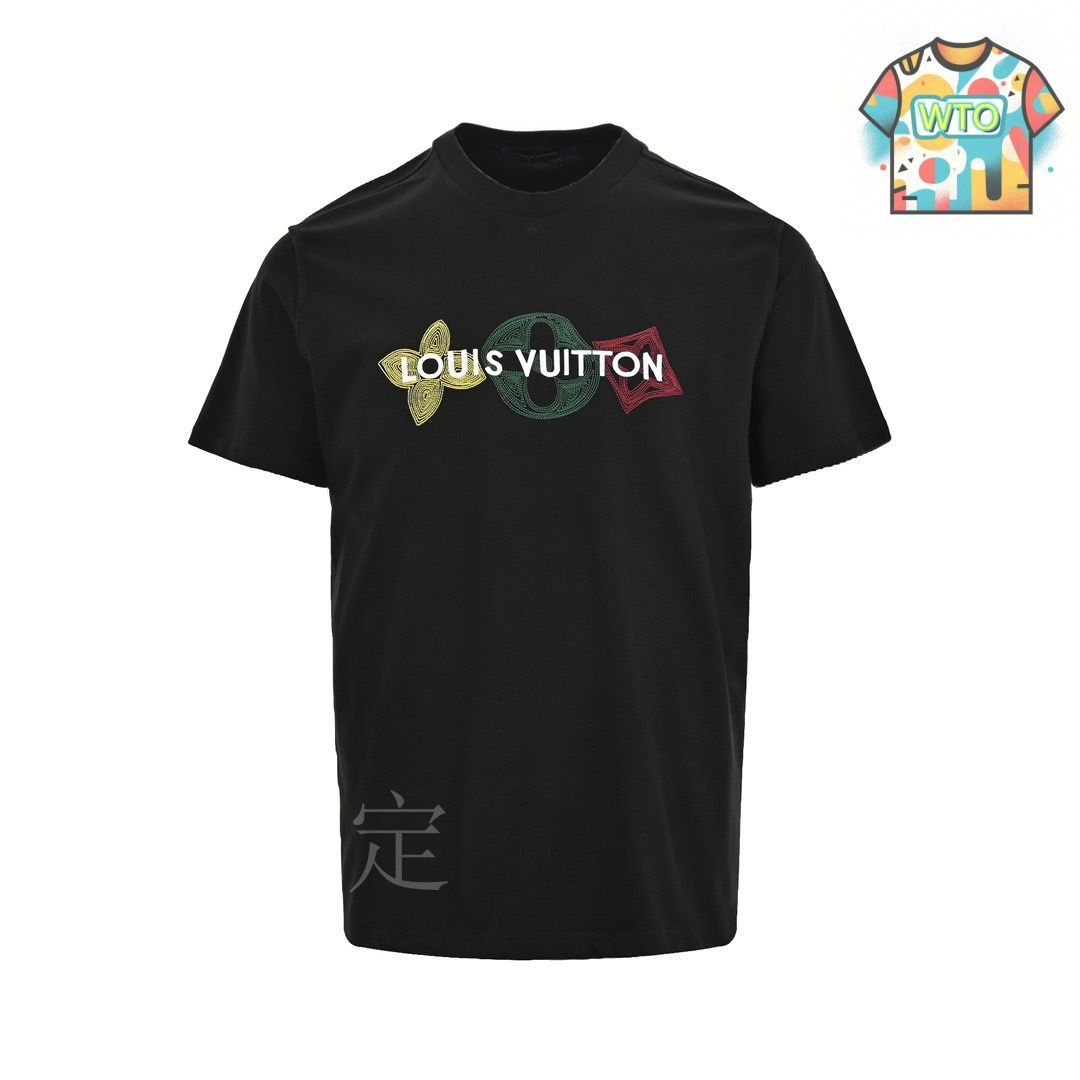 最終値下げ・ルイヴィトン　ロゴ刺繍Tシャツ 正規 20AW LOUIS VUITTON ルイ ヴィトン VIRGIL ABLOH