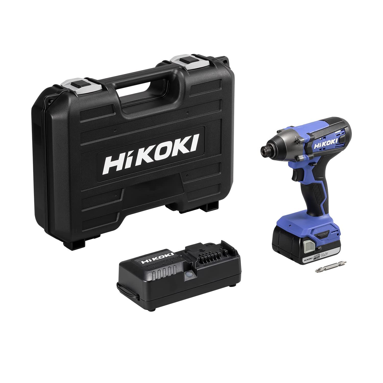 HiKOKI ハイコーキ 14.4V コードレス インパクトドライバ 2.0Ah 蓄電池×1個 充電器 ケース付 FWH14DF BG ビットセットバンドル