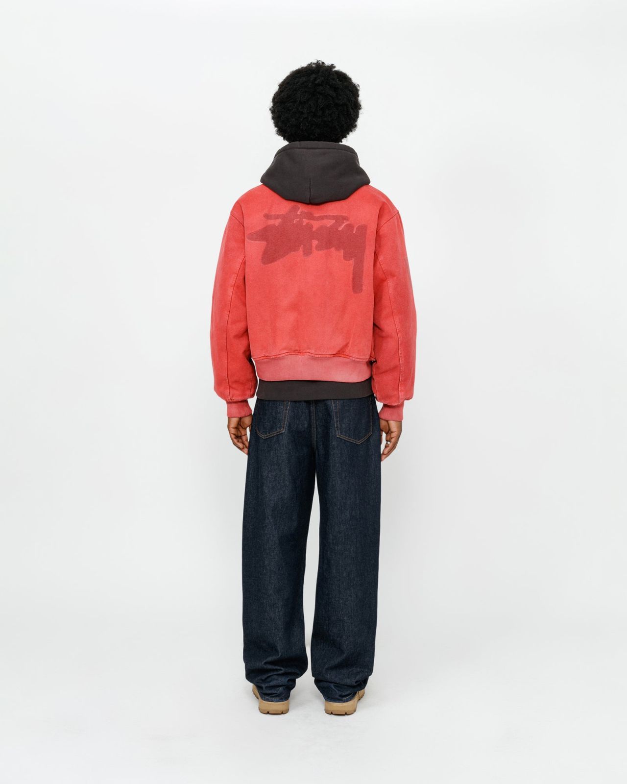 Stussy Ghost Logo Canvas Varsity Jacket Red 男女共用 未使用 - メルカリ 