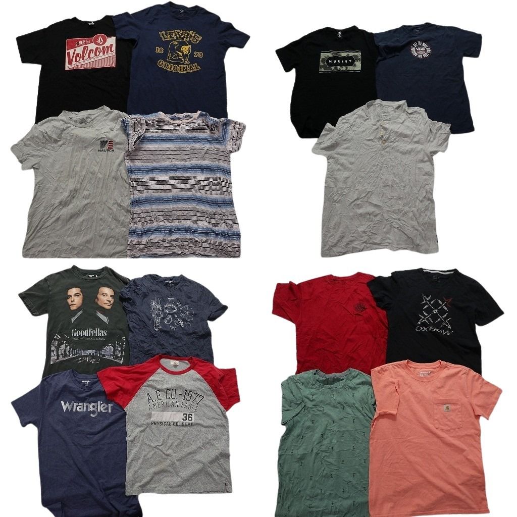 古着卸 ブランドMIX 半袖Tシャツ 15枚セット メンズ Ｍ バンズ ラングラー ノーティカ 古着 NA2704