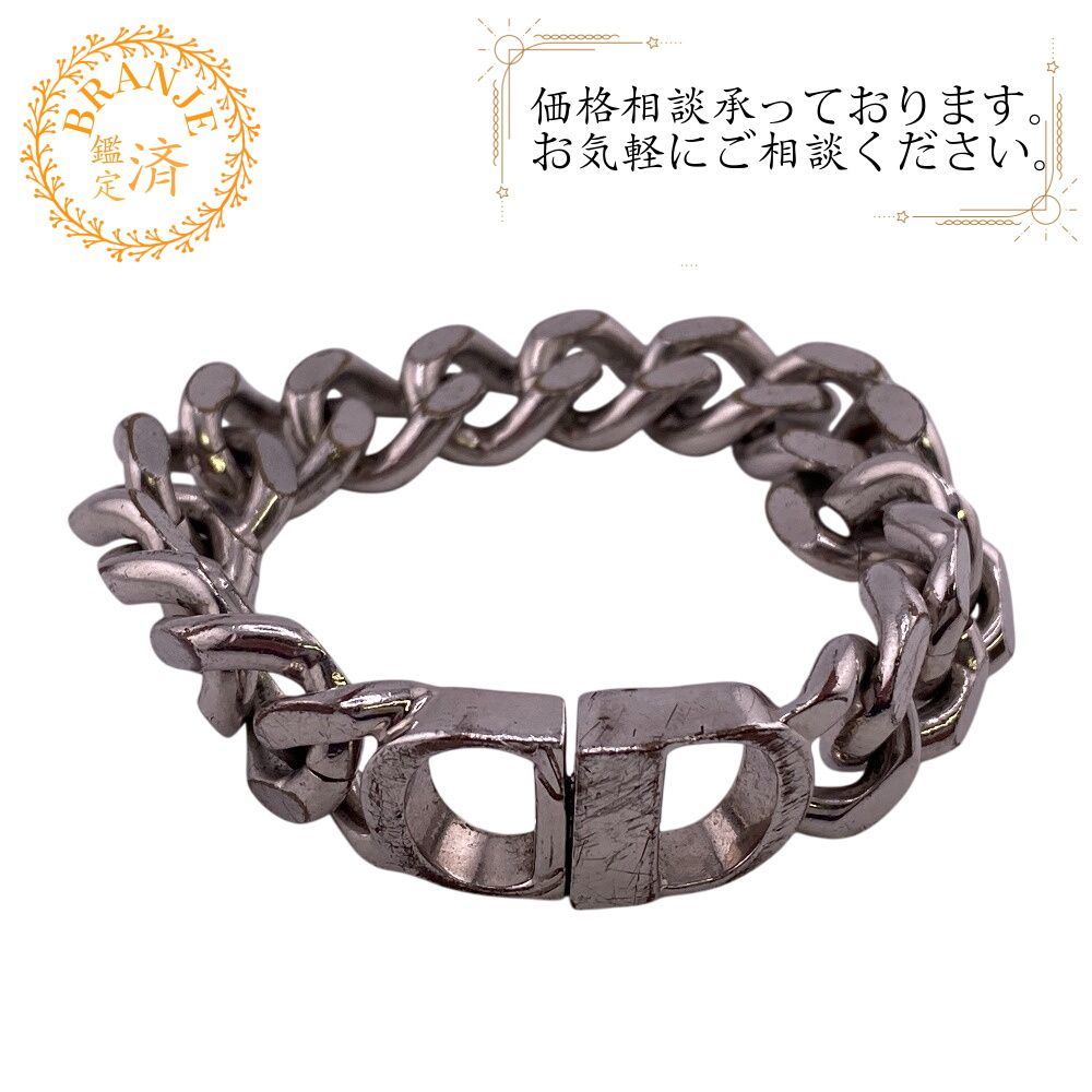 ５％OFF フォロワークーポン Christian Dior クリスチャンディオール チェーンブレスレット CDアイコン ブレスレット ハイ ブランド アクセサリー アンクル バングル 腕 手首 シルバー おすすめ 人気