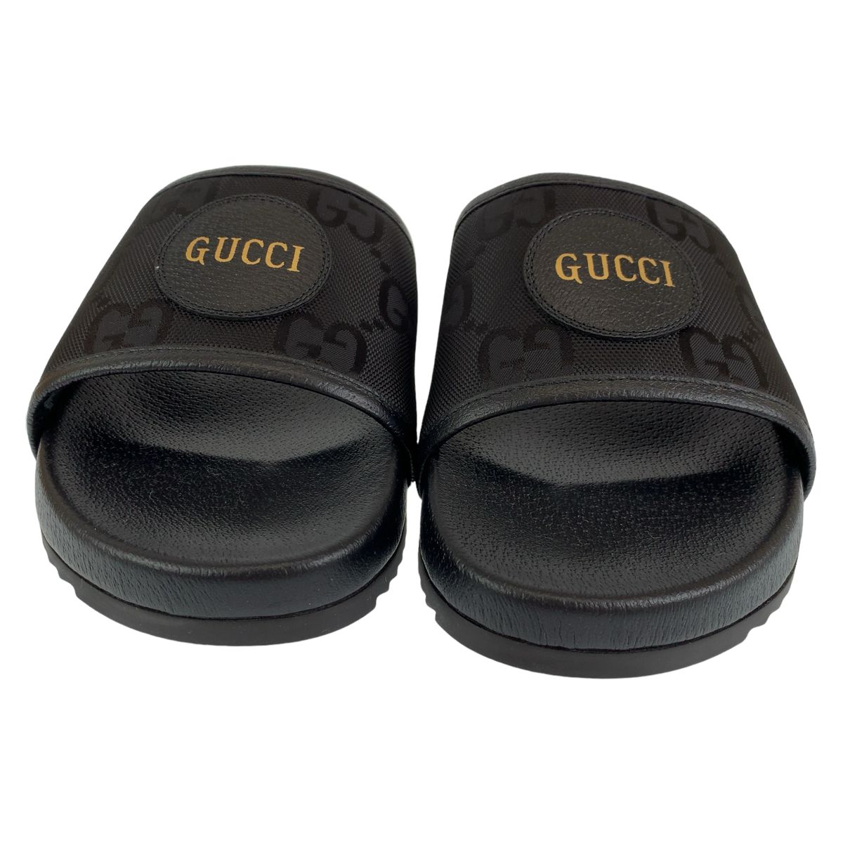 新品未使用 GUCCI グッチ GG柄 スライドサンダル ブラック 黒 PVC 