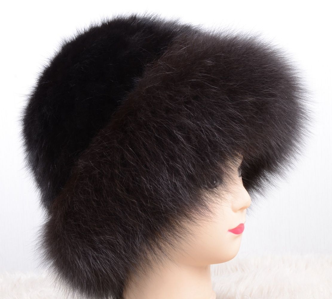 上質セーブルと上品なフォックスの編込みハット