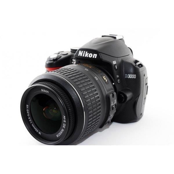 ニコン Nikon D3000 レンズキット ブラック 美品 一眼レフ SD