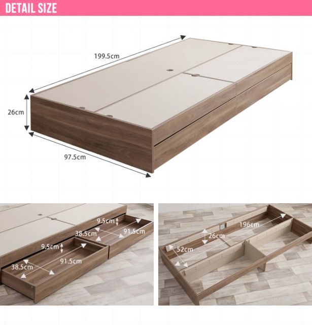 Glad ヘッドレス収納付きベッド Sサイズ NEXPOTALLINN_EU