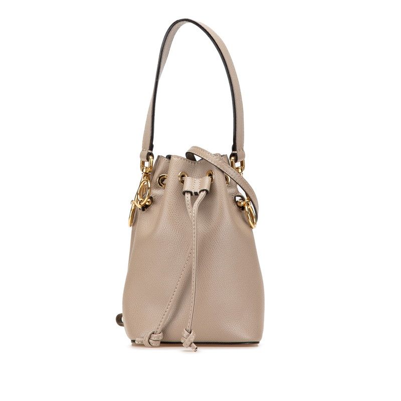 フェンディ モントレゾール ミニ ハンドバッグ ショルダーバッグ 2WAY 8BS010 グレー レザー レディース FENDI 222-05348