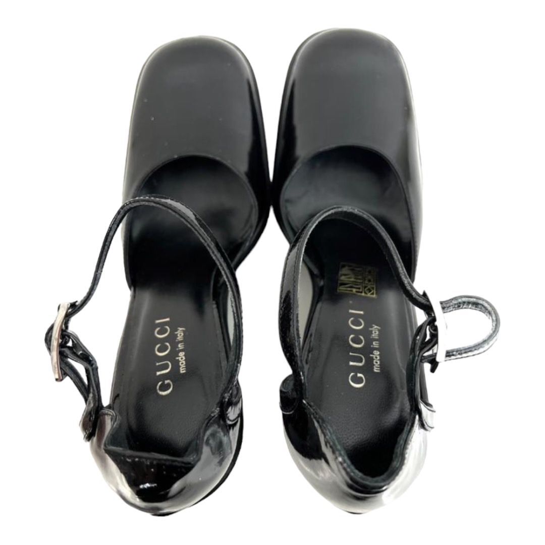 GUCCI グッチ エナメル 厚底 パンプス ヒール 36 1/2 23.5