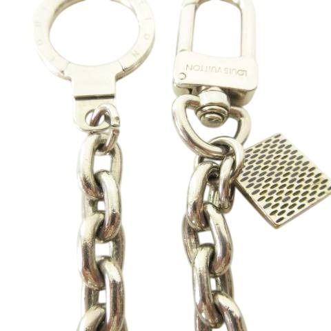 ルイヴィトン LOUIS VUITTON シェンヌ アノクレ M65774 ウォレットチェーン キーリング ロゴ フック シルバーカラー AA