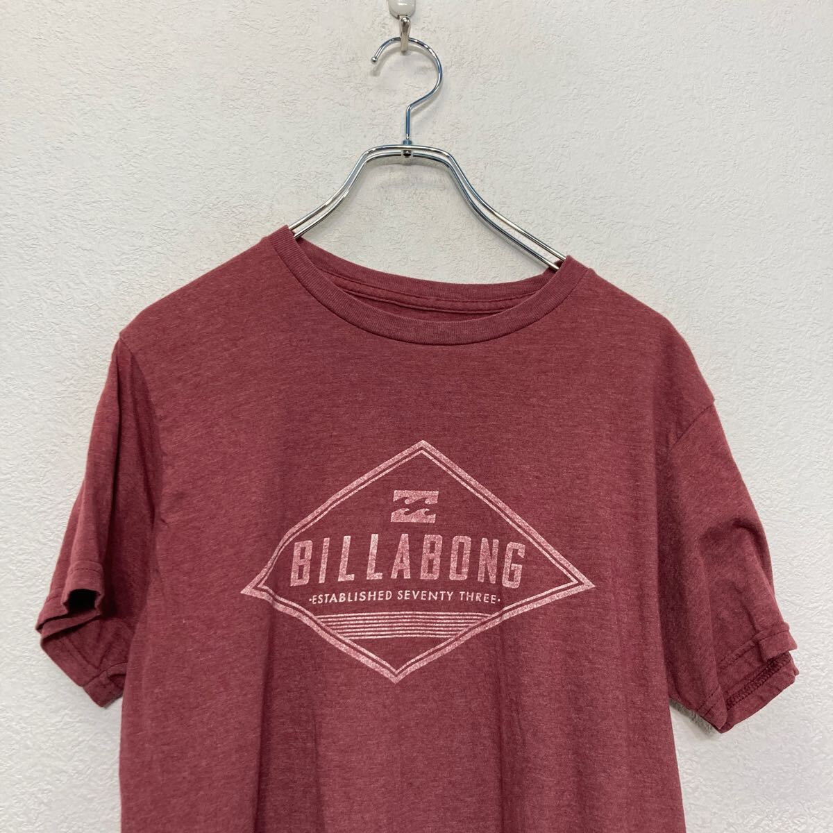 BILLABONG 半袖 プリント Tシャツ ビラボング M ピンク クルーネック 古着卸 アメリカ仕入 a607-6503