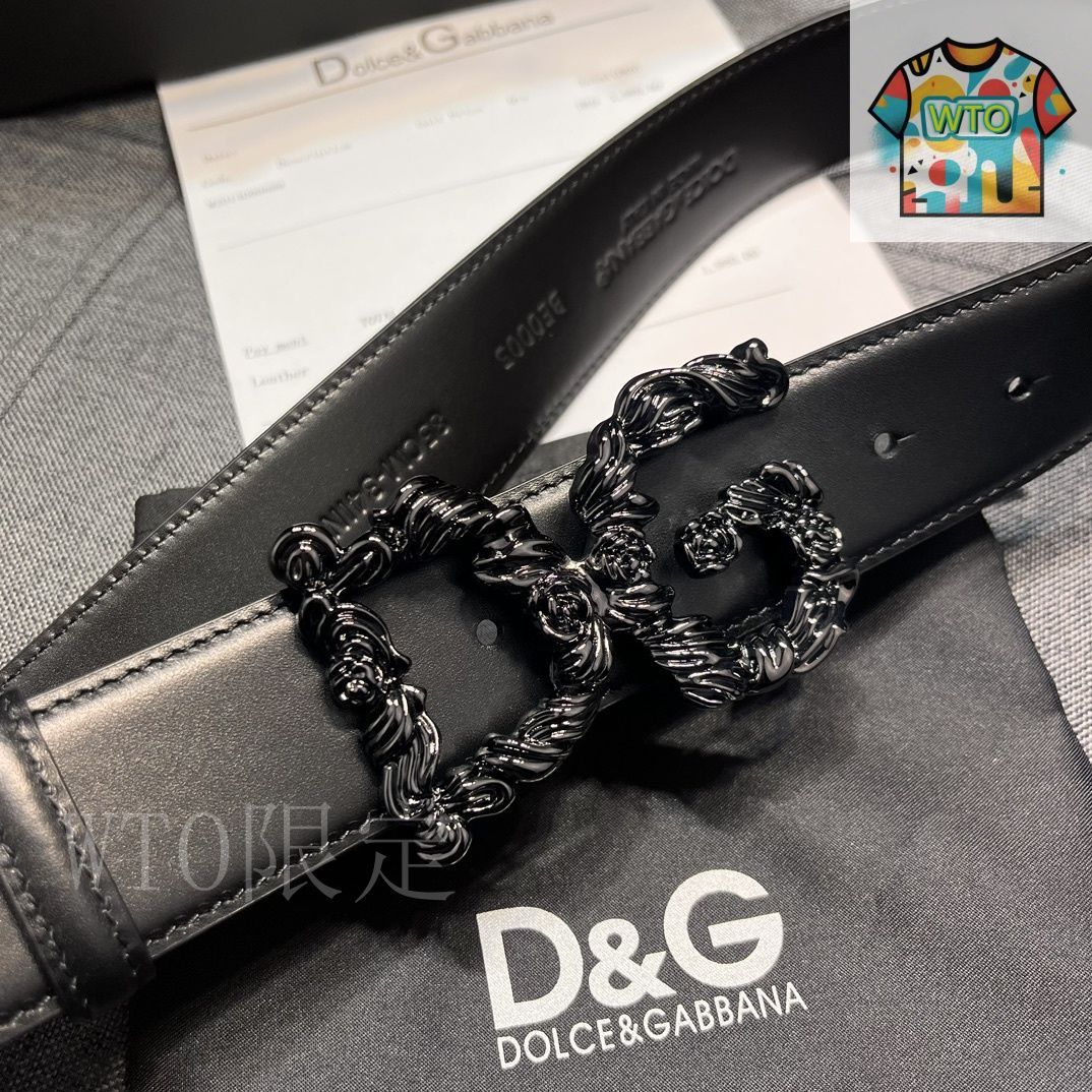 最終値下げ　高級本革　DOLCE&GABBANA　レザーベルト 今日特価】Dolce&Gabbana DG レザーベルト - メルカリ